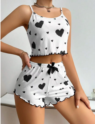 Women’s Pajama Set  2 Piece Sleepwear with Tank Top and Shorts.