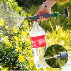 Manual High-Pressure Bottle Spray Nozzle  Adjustable Water Sprayer Head for Garden, Cleaning & Agriculture