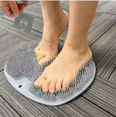 Shower Foot Scrubber & Back Washer – Exfoliating Bath Mat with Suction Cups for Men & Women