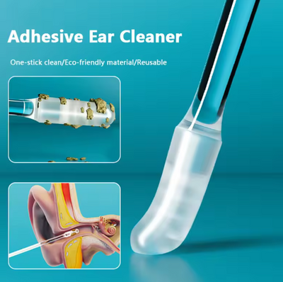 24Pcs Disposable Silicone Earwax Remover Sticky Ear Pick Cleaner for Kids & Adults (S/L Sizes)