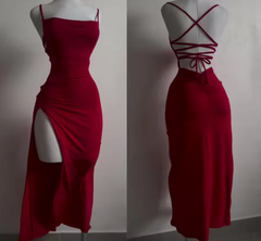 summer halter strap Spice Girl bag hip dress