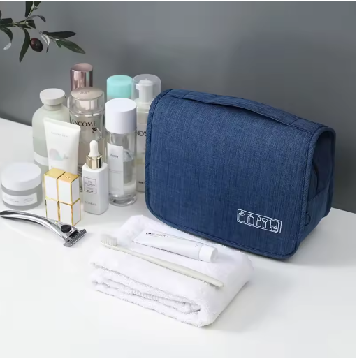 Waterproof Oxford Travel Toiletry Bag – Hanging Organizer for Men & Women