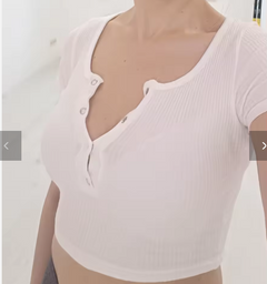 Women Elegant Stretch Crop Top Short Sleeve Bandage Vest