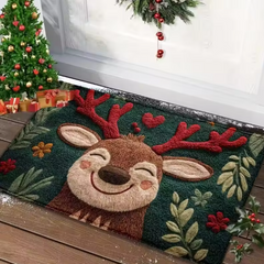 Christmas Santa & Gingerbread Door Mat