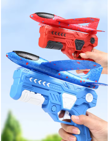 Kids 3-in-1 Foam Toy Gun with Throwing Aircraft Set