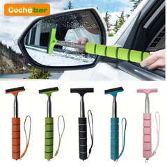 Car Rearview Mirror Wiper Telescopic Auto Glass Squeegee
