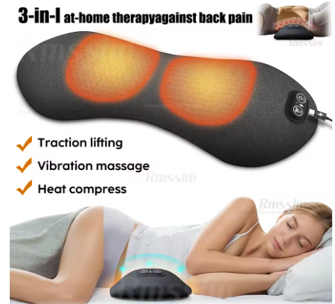 3-in-1 Electric Waist Support Pillow – Adjustable Height + Heat & Massage - Quick Deals Box