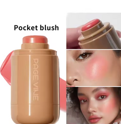 3-in-1 Blush Stick for Cheek, Lip & Contour – Silky Matte Cream - Quick Deals Box