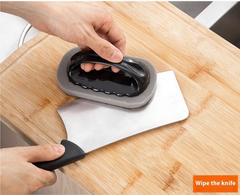 Quick Deals Box Magic Emery Sponge Cleaning Brush with handle for rust and stain removal in kitchen and bathroom cleaning.