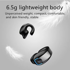 Wireless bone conduction Bluetooth earbuds with microphone for sports, noise-canceling headset, by Quick Deals Box.