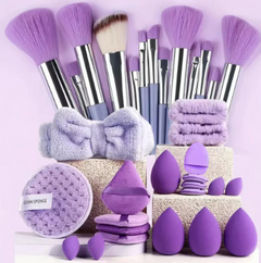 Set of 33 makeup blending sponges in various sizes for flawless makeup application and removal by Quick Deals Box.