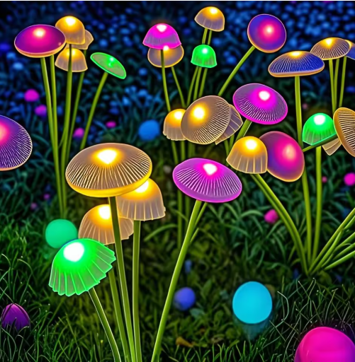 Solar LED Mushroom Garden Lights – Waterproof Dual Mode Pathway Decor