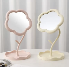 Sunflower Desktop Makeup Mirror with Jewelry Organizer for Girls