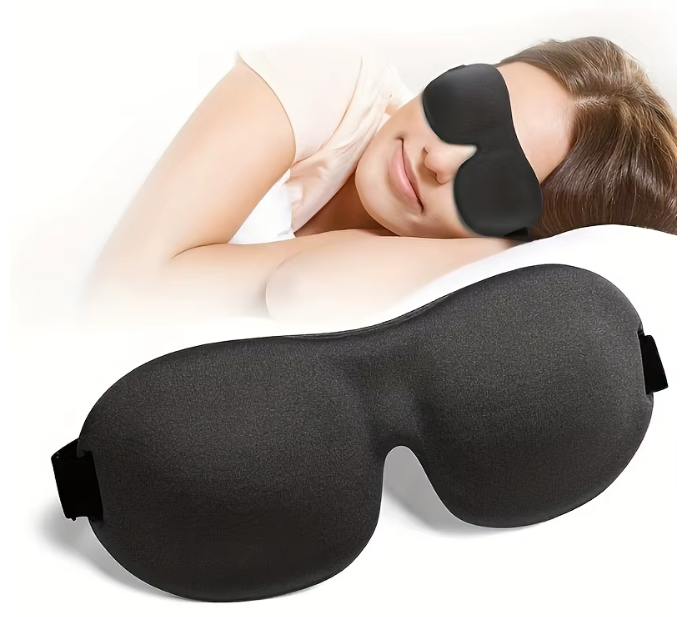 3D Contoured Sleep Mask – 100% Light Blocking Eye Mask