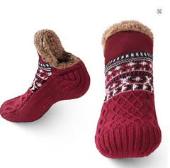 Fall & Winter Non-Slip Floor Socks – Warm Home Slipper Socks for Women & Men, Cozy Snow, Sleep, Carpet, and Yoga Socks