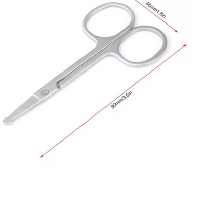 Nose Hair Scissors Mini Stainless Steel Round Head Beauty Trimmer