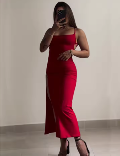 summer halter strap Spice Girl bag hip dress
