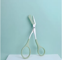 Pink Eyebrow Scissors with Comb – Stainless Steel Precision Grooming Tool