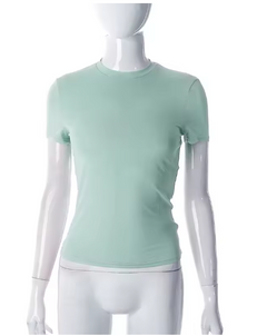 Simple Solid Short Sleeve Crop Top – Women's Casual Summer Tee