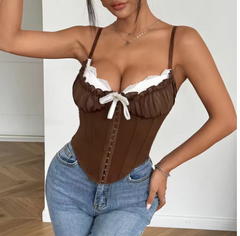 Trendy Y2K style with elegant lace patchwork design