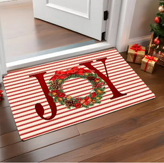 Christmas Santa & Gingerbread Door Mat