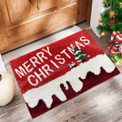 Christmas Santa & Gingerbread Door Mat