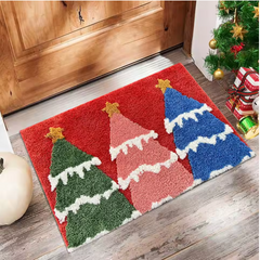 Christmas Santa & Gingerbread Door Mat