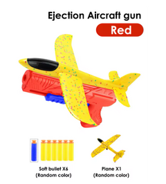 Kids 3-in-1 Foam Toy Gun with Throwing Aircraft Set