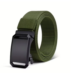 Automatic Buckle Canvas Tactical Belt for Men Outdoor Military Workwear