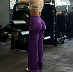 High Waist Wide Leg Yoga Pants for Women – Tummy Control Gym Trousers - Quick Deals Box