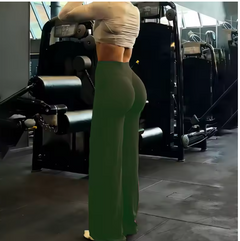 High Waist Wide Leg Yoga Pants for Women – Tummy Control Gym Trousers - Quick Deals Box