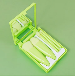 5PCS Portable Makeup Brush Set with Mirror Box