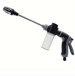 High pressure car wash water gun nozzle by Quick Deals Box, showing a durable metal spray nozzle for cleaning vehicles.