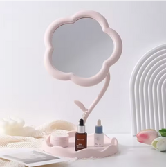 Sunflower Desktop Makeup Mirror with Jewelry Organizer for Girls